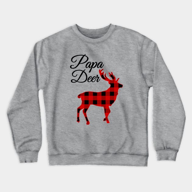 buffalo plaid christmas  Deer Crewneck Sweatshirt by MIRO-07